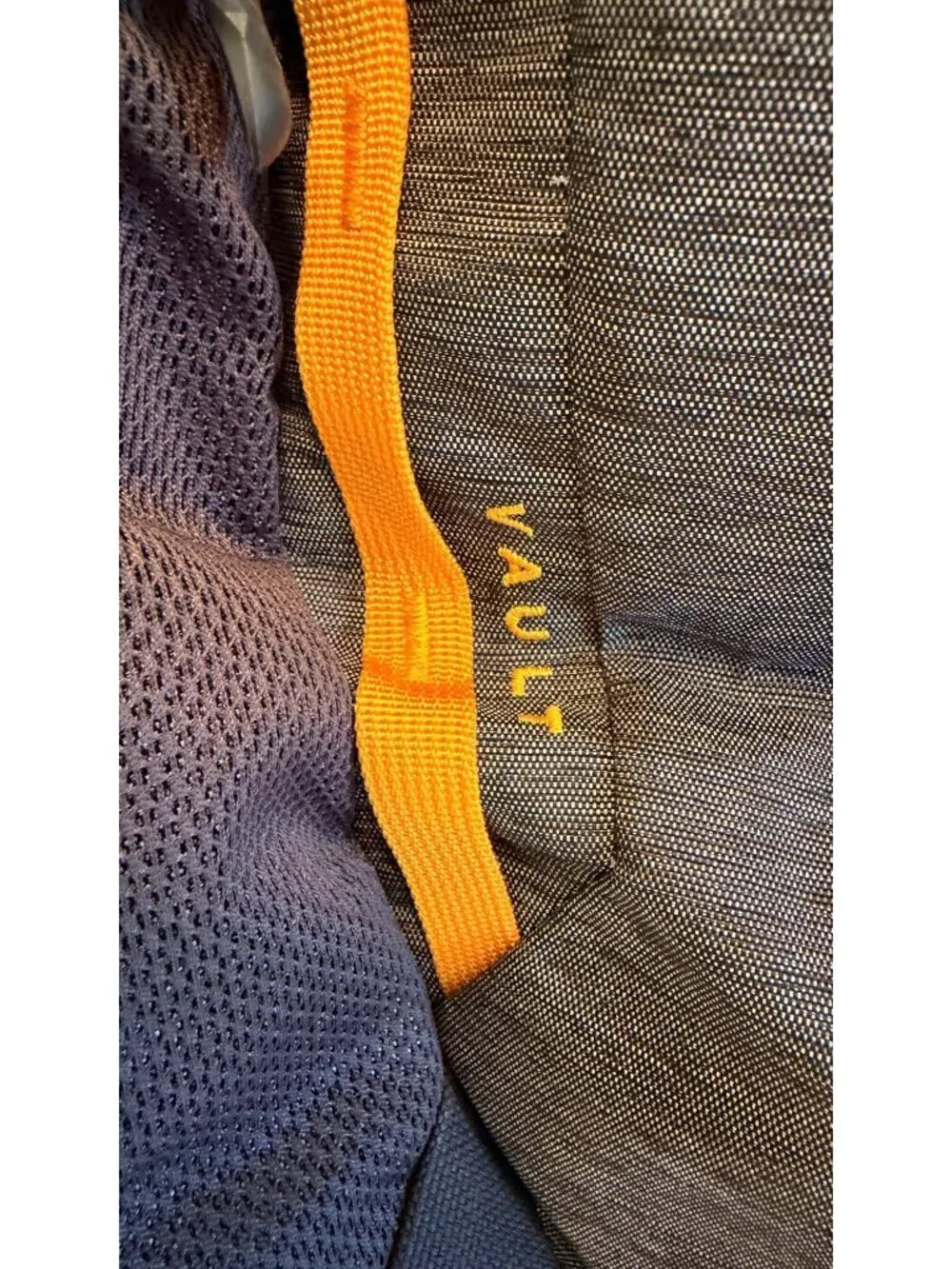 The North Face Vault Backpack Gray & Orange Dual Compartments With Padded Straps
